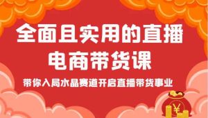 全面且实用的直播电商带货课,带你入局水晶赛道开启直播带货事业-比杰副业资源站