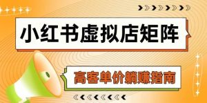 小红书虚拟店矩阵，AI铺货/笔记狂怼/选品搬运/自动发货，高客单价躺赚指南-比杰副业资源站