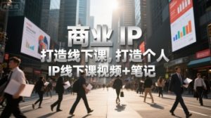 商业IP打造线下课，打造个人 IP线下课视频+笔记-比杰副业资源站