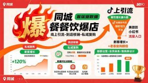 同城餐饮爆店课:线上引流-到店核销-私域复购,新客增长+老客复购翻倍目标-比杰副业资源站