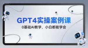 GPT4实操案例课，0基础AI教学，小白都能学会-比杰副业资源站