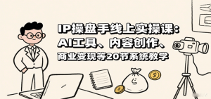 IP操盘手线上实操课：AI工具、内容创作、商业变现等20节系统教学-比杰副业资源站
