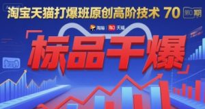 淘宝天猫打爆班原创高阶技术第70期:标品干爆-比杰副业资源站