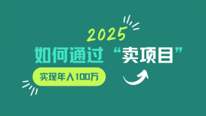 2025年如何通过“卖项目”实现年入100w-比杰副业资源站