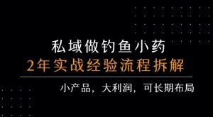 私域做钓鱼小药 每单利润3张+ 详细流程拆解-比杰副业资源站