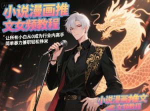 小说漫画推文女频教程，让所有小白从0成为行业内高手，简单暴力兼职轻松挣米-比杰副业资源站