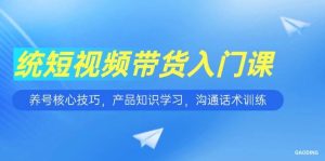 短视频带货入门课，养号核心技巧，产品知识学习，沟通话术训练-比杰副业资源站