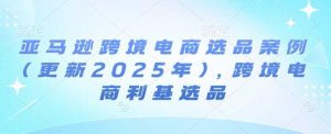 亚马逊跨境电商选品案例(更新2025年3月)，跨境电商利基选品-比杰副业资源站