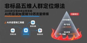 非标品五维人群定位法，2000款滚雪球运营策略，AI内容营销10万流量引爆-比杰副业资源站