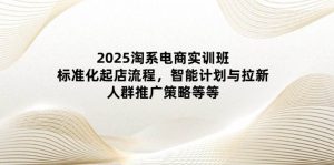 2025淘系电商实训班:标准化起店流程,智能计划与拉新,人群推广策略等等-比杰副业资源站