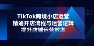 TikTok跨境小店运营,精通开店流程与运营逻辑,提升店铺运营效率-比杰副业资源站