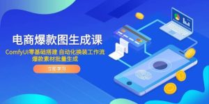 电商爆款图生成课 ComfyUI零基础搭建 自动化换装工作流 爆款素材批量生成-比杰副业资源站