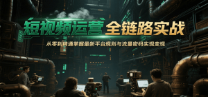 短视频运营全链路实战,从零到精通掌握最新平台规则与流量密码实现变现-比杰副业资源站