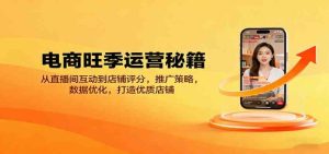 电商旺季运营秘籍：从直播间互动到店铺评分，推广策略，数据优化，打造优质店铺 -1-比杰副业资源站